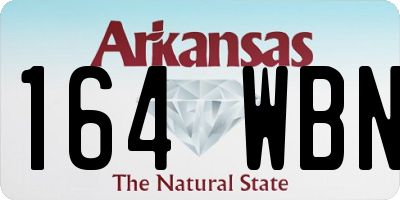 AR license plate 164WBN