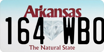 AR license plate 164WBO