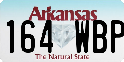 AR license plate 164WBP