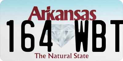 AR license plate 164WBT