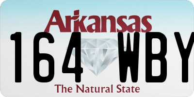 AR license plate 164WBY