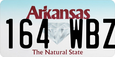 AR license plate 164WBZ