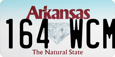 AR license plate 164WCM