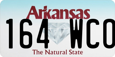 AR license plate 164WCO