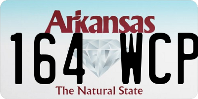 AR license plate 164WCP
