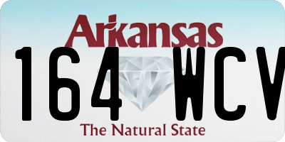 AR license plate 164WCV