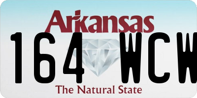 AR license plate 164WCW