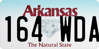 AR license plate 164WDA