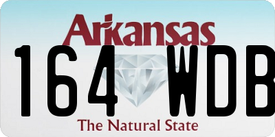 AR license plate 164WDB