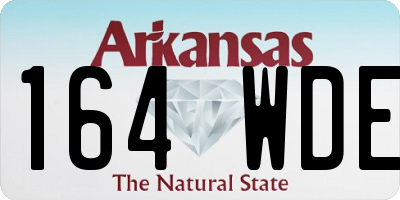 AR license plate 164WDE