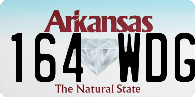 AR license plate 164WDG