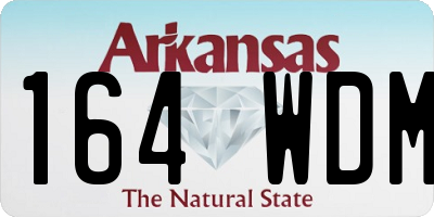 AR license plate 164WDM