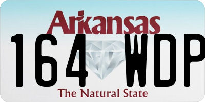 AR license plate 164WDP