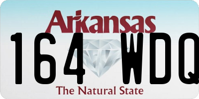 AR license plate 164WDQ