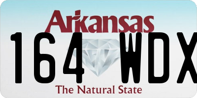 AR license plate 164WDX