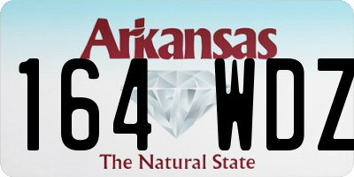 AR license plate 164WDZ