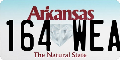AR license plate 164WEA