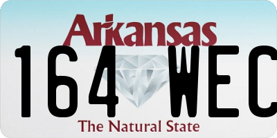 AR license plate 164WEC