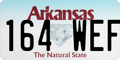AR license plate 164WEF
