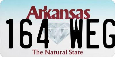 AR license plate 164WEG