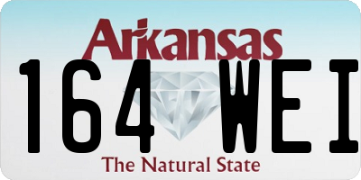 AR license plate 164WEI