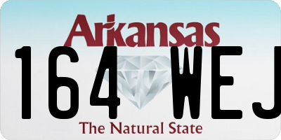 AR license plate 164WEJ