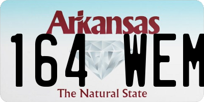 AR license plate 164WEM