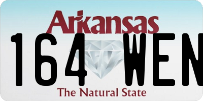 AR license plate 164WEN