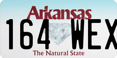 AR license plate 164WEX