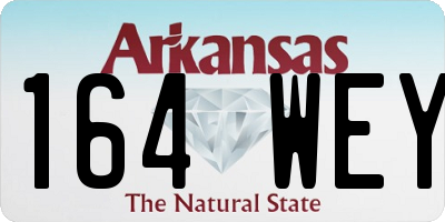 AR license plate 164WEY