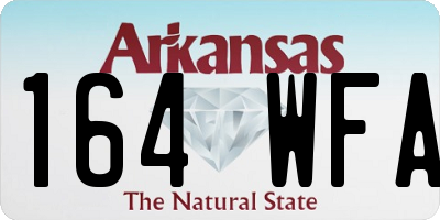 AR license plate 164WFA