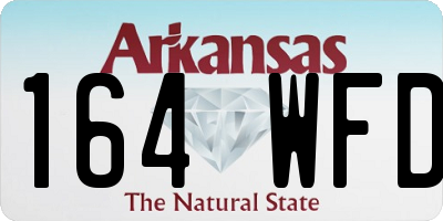 AR license plate 164WFD