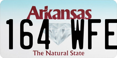 AR license plate 164WFE