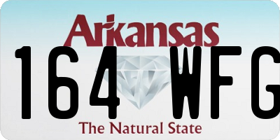 AR license plate 164WFG