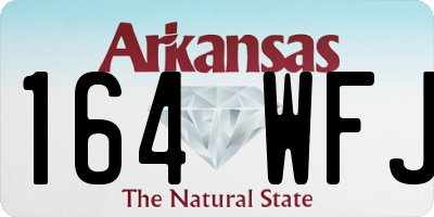AR license plate 164WFJ