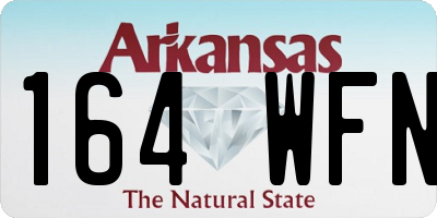 AR license plate 164WFN