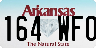 AR license plate 164WFO
