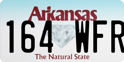 AR license plate 164WFR