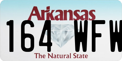 AR license plate 164WFW