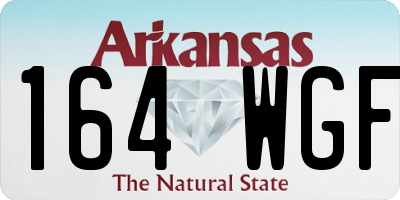 AR license plate 164WGF