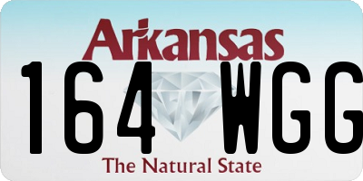 AR license plate 164WGG
