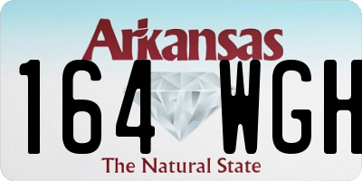AR license plate 164WGH