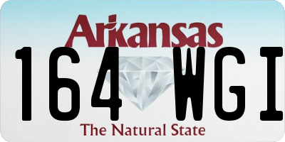 AR license plate 164WGI