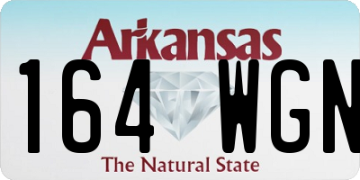 AR license plate 164WGN