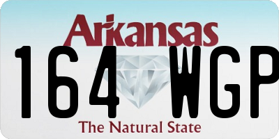 AR license plate 164WGP