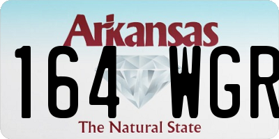 AR license plate 164WGR
