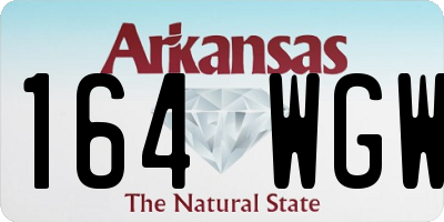 AR license plate 164WGW
