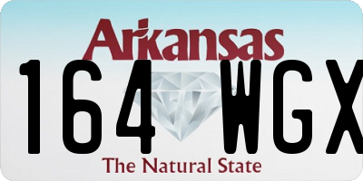 AR license plate 164WGX