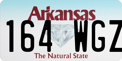 AR license plate 164WGZ