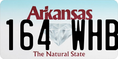 AR license plate 164WHB